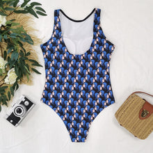 Load image into Gallery viewer, Swimsuit One-piece Bikini Personality Abstract Printed Swimsuit Female Sleeveless Monokini