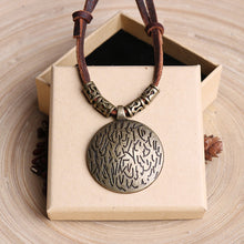 Load image into Gallery viewer, Ethnic Style Retro Round Twelve Zodiac Sweater Chain Art Versatile Necklace Pendant Fashion Pendant Accessories