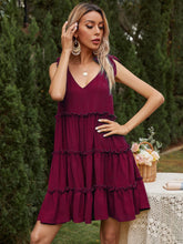 Load image into Gallery viewer, Summer new solid street shoot sleeveless dress temperament generous A-word sling dress multi layer