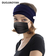 Load image into Gallery viewer, Sports Yoga Fitness Buns with Button Mask Anti-restraint Headband Solid Color Parent-child Couple Dress
