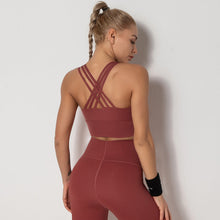 Load image into Gallery viewer, Yoga Breathable High-bounce Dry Sports Bra Vest Sports Fitness Wear Tights Running Yoga Clothes Women's Sports Top