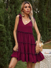 Load image into Gallery viewer, Summer new solid street shoot sleeveless dress temperament generous A-word sling dress multi layer