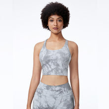 Load image into Gallery viewer, Large tie dyed sports underwear women's training fitness vest with bra Yoga suit