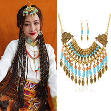 Load image into Gallery viewer, Ethnic Style Tibetan Short Clavicle Necklace, Neck Chain, Collar