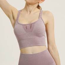 Load image into Gallery viewer, Solid Color Sports Beauty Back Underwear Shockproof Gathering Yoga Wear Sports Bra Seamless Washable Fitness Vest
