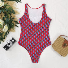 Load image into Gallery viewer, Swimsuit One-piece Bikini Personality Abstract Printed Swimsuit Female Sleeveless Monokini
