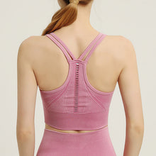 Load image into Gallery viewer, Solid Color Sports Beauty Back Underwear Shockproof Gathering Yoga Wear Sports Bra Seamless Washable Fitness Vest