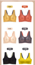 Load image into Gallery viewer, Solid Color Latex Underwear with One-piece Contrasting Color and Beautiful Back, No Rims, Comfortable Buckles, Comfortable Vest Bra Women.
