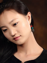 Load image into Gallery viewer, Original Handmade Ceramic Earrings Tibetan Jewelry, Ethnic Minority Style Earrings, Retro Literary Earrings