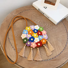 Load image into Gallery viewer, Ethnic Style, New Trend, Fashionable Tassel, Small Round Bag, Niche Design, Crossbody Handmade Woven Bag
