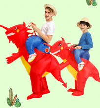 Load image into Gallery viewer, Halloween children's costume dinosaur inflatable clothes adult kids dinosaur clothes mounts Tyrannosaurus Christmas