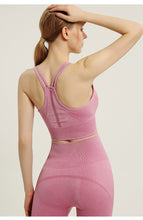 Load image into Gallery viewer, Solid Color Sports Beauty Back Underwear Shockproof Gathering Yoga Wear Sports Bra Seamless Washable Fitness Vest
