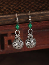 Load image into Gallery viewer, Ethnic Style Earrings Vintage Earrings Sterling Silver Tibetan Jewelry