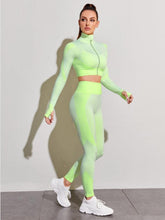 Load image into Gallery viewer, Sports Yoga suit running fitness nylon quick drying long sleeved trousers set women