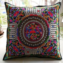 Load image into Gallery viewer, Ethnic Style Flower Embroidered Pillow Cover Cushion Cover