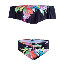 Load image into Gallery viewer, Off Shoulder Flower Swimwear Women Swimsuit Ruffles Bikini Set
