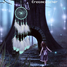 Load image into Gallery viewer, Original silver gray dream catcher 2 ring Indian feather hanging art gifts to bestie friends creative valentine's day gifts