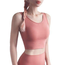 Load image into Gallery viewer, Full Cup Shockproof Sports Bra Gym Brassiere sport femme Fitness Push Up Sport Bra Yoga Tops U Back