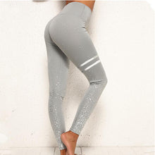 Load image into Gallery viewer, Pad Hot stamping Two Piece Suit Women Patchwork Yoga Set Sport Fitness Women Pants Leggings Push Up Yoga Pants Summer Sportswear