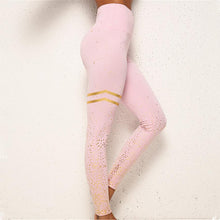 Load image into Gallery viewer, Pad Hot stamping Two Piece Suit Women Patchwork Yoga Set Sport Fitness Women Pants Leggings Push Up Yoga Pants Summer Sportswear