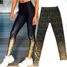 Load image into Gallery viewer, Pad Hot stamping Two Piece Suit Women Patchwork Yoga Set Sport Fitness Women Pants Leggings Push Up Yoga Pants Summer Sportswear