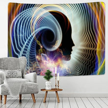 Load image into Gallery viewer, Psychedelic Tapestry Wall Hanging Bohemian Hippie Witchcraft TAPIZ Art Science Fiction Tarot Room Home Decor