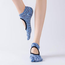 Load image into Gallery viewer, Reallion Women Backless Non-Slip Cotton Massage Sport Yoga Socks Breathable Pilates Fitness Workout Gym Yoga Socks Fingers Socks