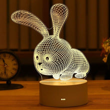 Load image into Gallery viewer, Romantic Love 3D Acrylic Led Lamp for Home Children's Night Light Table Lamp Birthday Party Decor Valentine's Day Bedside Lamp