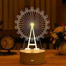 Load image into Gallery viewer, Romantic Love 3D Acrylic Led Lamp for Home Children's Night Light Table Lamp Birthday Party Decor Valentine's Day Bedside Lamp