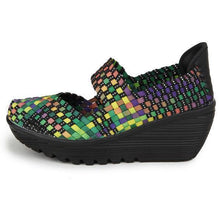 Load image into Gallery viewer, Color Match Elastic Belt Knitting Swing Slip On Platform Sport Sandals