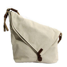 Load image into Gallery viewer, Ekphero Women Vintage Messenger Bag Genuine Leather Canvas Crossbody Bag Tribal Rucksack