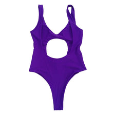 Load image into Gallery viewer, Solid Color Sexy Hollow Solid One-piece Swimwear
