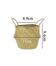 Load image into Gallery viewer, Seaweed Wicker Basket Rattan Hanging Flowerpot Flowerpot Dirty Clothes Dirty Clothes Basket Storage Basket WF1015
