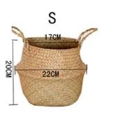Load image into Gallery viewer, Seaweed Wicker Basket Rattan Hanging Flowerpot Flowerpot Dirty Clothes Dirty Clothes Basket Storage Basket WF1015