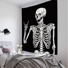 Load image into Gallery viewer, Simple Skull printing big wall mounted cheap hippie wall hanging bohemian wall tapestry mandala wall art decoration