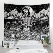 Load image into Gallery viewer, Simple Skull printing big wall mounted cheap hippie wall hanging bohemian wall tapestry mandala wall art decoration
