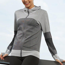 Load image into Gallery viewer, Splice Color Gym Workout Jackets Women Quick Dry Yoga Seamless Sport Fitness Coat Outwear Zipper Training Running Jacket Women's