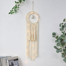 Load image into Gallery viewer, Star Moon Sun Dream Catcher Boho Home Wall Decor Girls Kids Nursery Garden Decoration Outdoor Gifts With Light