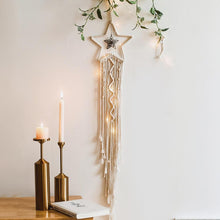 Load image into Gallery viewer, Star Moon Sun Dream Catcher Boho Home Wall Decor Girls Kids Nursery Garden Decoration Outdoor Gifts With Light