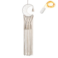 Load image into Gallery viewer, Star Moon Sun Dream Catcher Boho Home Wall Decor Girls Kids Nursery Garden Decoration Outdoor Gifts With Light