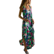 Load image into Gallery viewer, Summer Women Fashion Sexy Causal Elegant Sleeveless Floral Hollow-out Back Maxi Dress
