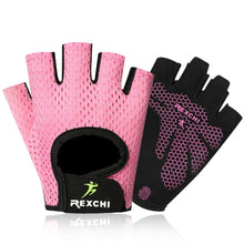 Load image into Gallery viewer, Summer men/women fitness gloves gym weightlifting cycling yoga bodybuilding training thin breathable non-slip half finger gloves