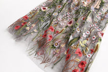 Load image into Gallery viewer, Seaside Holiday Beach Vintage Embroidered Mesh Dress