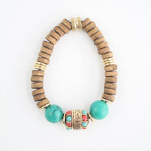 Load image into Gallery viewer, Retro Turquoise Ethnic Nepalese Handmade Bracelets, Personalized Women's Artistic Gifts