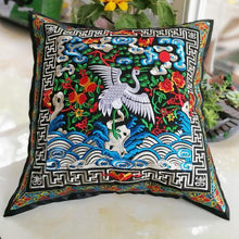Load image into Gallery viewer, Ethnic Style Flower Embroidered Pillow Cover Cushion Cover