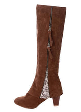 Load image into Gallery viewer, Zipper Tassels High Heels Boots Shoe
