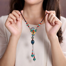 Load image into Gallery viewer, Ethnic Style Sweater Chain, Long Hanging Ornament, Clothing Pendant, Accessories, Cloisonne Chain