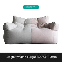 Load image into Gallery viewer, Two-seat Sofa Cover Giant Bean Bag Sofa Chair Cover No Filler Cotton Linen Lazy Sofa Couch Recliner Floor Seat Tatami