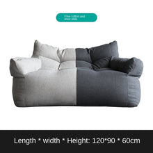 Load image into Gallery viewer, Two-seat Sofa Cover Giant Bean Bag Sofa Chair Cover No Filler Cotton Linen Lazy Sofa Couch Recliner Floor Seat Tatami