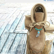 Load image into Gallery viewer, Women Autumn Ankle  Flat Lace Up Sewing String Bead Soft Leather  Casual Shoes